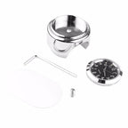 Universal 7/8" Waterproof Chrome Motorcycle Bike Handlebar Mount Quartz Clock Motorcycle Handlebar Clock, Motorcycle Modification Handlebar Mount Waterproof Quartz Clock Watch Accessories Watch Aluminum Luminous Clock Moto Black Stevvex