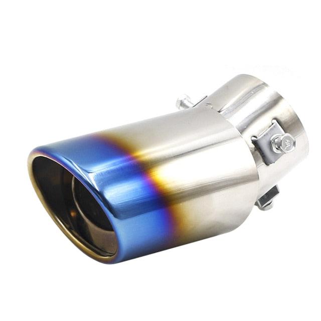 Universal Car Muffler Tip Round Stainless Steel Pipe Chrome Tail Muffler Tip Pipe Silver Exhaust Tail Pipe Diameter Stainless Steel Chrome Effect Car Muffler Tips Car Accessories Muffler Universal Stainless Steel For Cars Stevvex