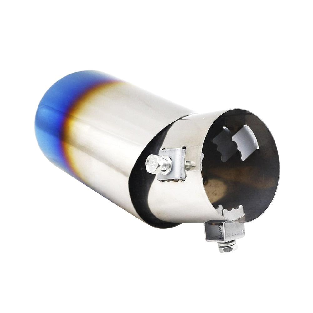 Universal Car Muffler Tip Round Stainless Steel Pipe Chrome Tail Muffler Tip Pipe Silver Exhaust Tail Pipe Diameter Stainless Steel Chrome Effect Car Muffler Tips Car Accessories Muffler Universal Stainless Steel For Cars Stevvex