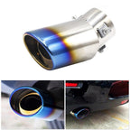 Universal Car Muffler Tip Round Stainless Steel Pipe Chrome Tail Muffler Tip Pipe Silver Exhaust Tail Pipe Diameter Stainless Steel Chrome Effect Car Muffler Tips Car Accessories Muffler Universal Stainless Steel For Cars Stevvex