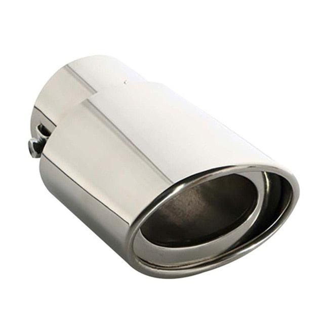 Universal Car Muffler Tip Round Stainless Steel Pipe Chrome Tail Muffler Tip Pipe Silver Exhaust Tail Pipe Diameter Stainless Steel Chrome Effect Car Muffler Tips Car Accessories Muffler Universal Stainless Steel For Cars Stevvex