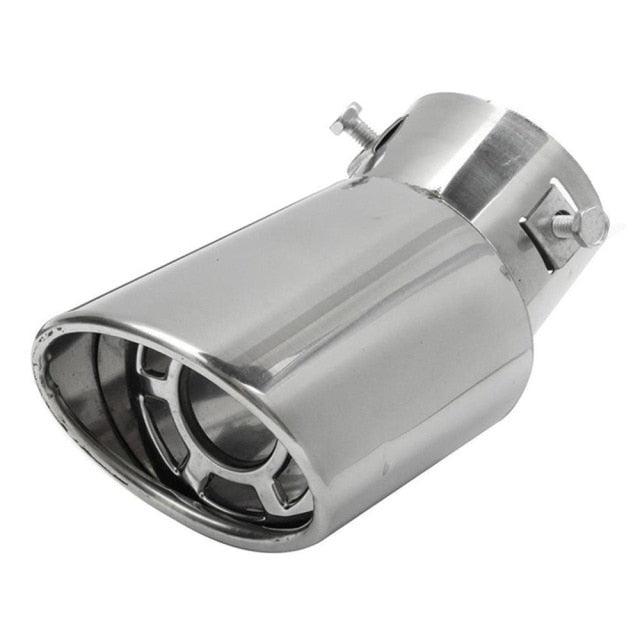 Universal Car Muffler Tip Round Stainless Steel Pipe Chrome Tail Muffler Tip Pipe Silver Exhaust Tail Pipe Diameter Stainless Steel Chrome Effect Car Muffler Tips Car Accessories Muffler Universal Stainless Steel For Cars Stevvex