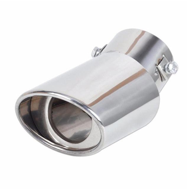 Universal Car Muffler Tip Round Stainless Steel Pipe Chrome Tail Muffler Tip Pipe Silver Exhaust Tail Pipe Diameter Stainless Steel Chrome Effect Car Muffler Tips Car Accessories Muffler Universal Stainless Steel For Cars Stevvex