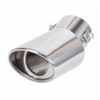 Universal Car Muffler Tip Round Stainless Steel Pipe Chrome Tail Muffler Tip Pipe Silver Exhaust Tail Pipe Diameter Stainless Steel Chrome Effect Car Muffler Tips Car Accessories Muffler Universal Stainless Steel For Cars Stevvex