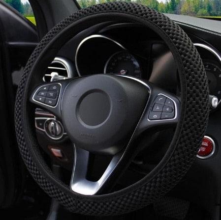 Universal Car Steering Wheel Cover Leather Car steering sleeve Car Accessories Auto Steering-Wheel covers Auto Upholstery Steering Wheel Cover Non-Slip Car Wheel Cover Protector Breathable Microfiber Universal Wheel Cover Wear-resistant Anti-slip Cover Stevvex