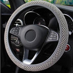 Universal Car Steering Wheel Cover Leather Car steering sleeve Car Accessories Auto Steering-Wheel covers Auto Upholstery Steering Wheel Cover Non-Slip Car Wheel Cover Protector Breathable Microfiber Universal Wheel Cover Wear-resistant Anti-slip Cover Stevvex