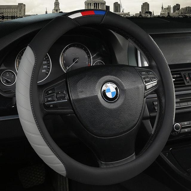 Universal Car Steering Wheel Cover Leather Car steering sleeve Car Accessories Auto Steering-Wheel covers Auto Upholstery Steering Wheel Cover Non-Slip Car Wheel Cover Protector Breathable Microfiber Universal Wheel Cover Wear-resistant Anti-slip Cover Stevvex
