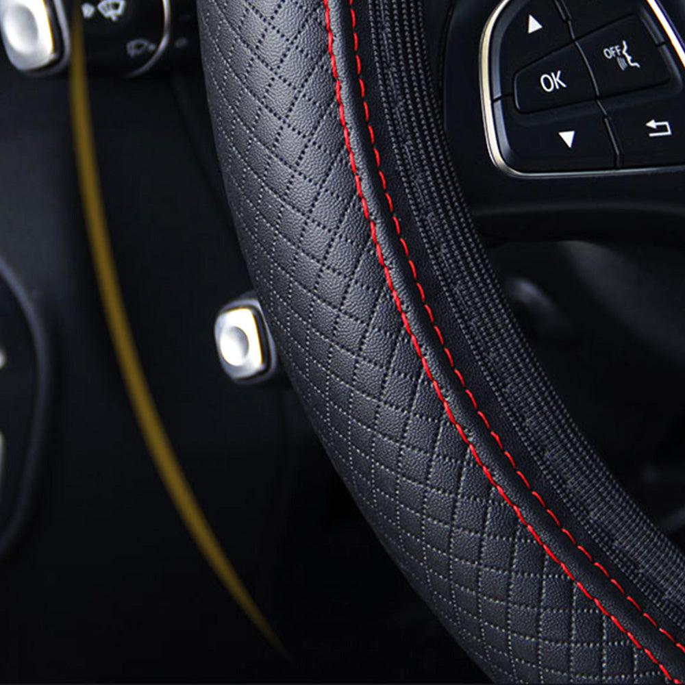 Universal Car Steering Wheel Cover Skid Proof Auto Car Steering Wheel Cover Auto Steering- Wheel Cover Microfiber Leather Viscose Breathable Anti-Slip Anti-Slip Embossing Leather Car-styling Car Accessories Stevvex