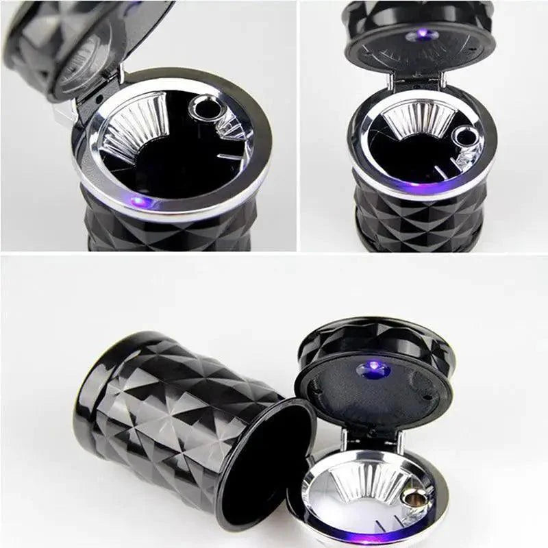 Universal LED Light Car Ashtray Cigarette Holder Car Accessories Portable Luxurious Design Ashtrays For Cars Stevvex