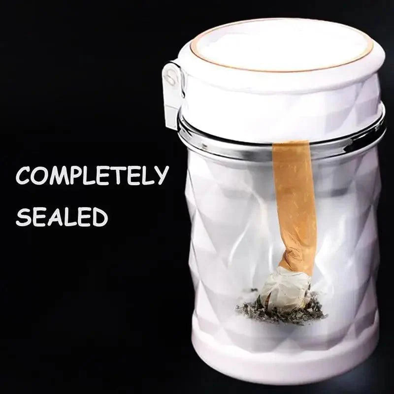 Universal LED Light Car Ashtray Cigarette Holder Car Accessories Portable Luxurious Design Ashtrays For Cars Stevvex