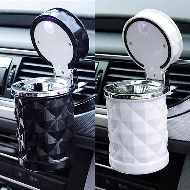 Universal LED Light Car Ashtray Cigarette Holder Car Accessories Portable Luxurious Design Ashtrays For Cars Stevvex