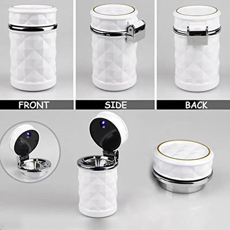 Universal LED Light Car Ashtray Cigarette Holder Car Accessories Portable Luxurious Design Ashtrays For Cars Stevvex