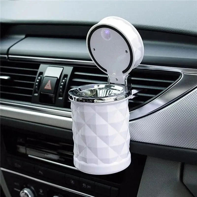 Universal LED Light Car Ashtray Cigarette Holder Car Accessories Portable Luxurious Design Ashtrays For Cars Stevvex
