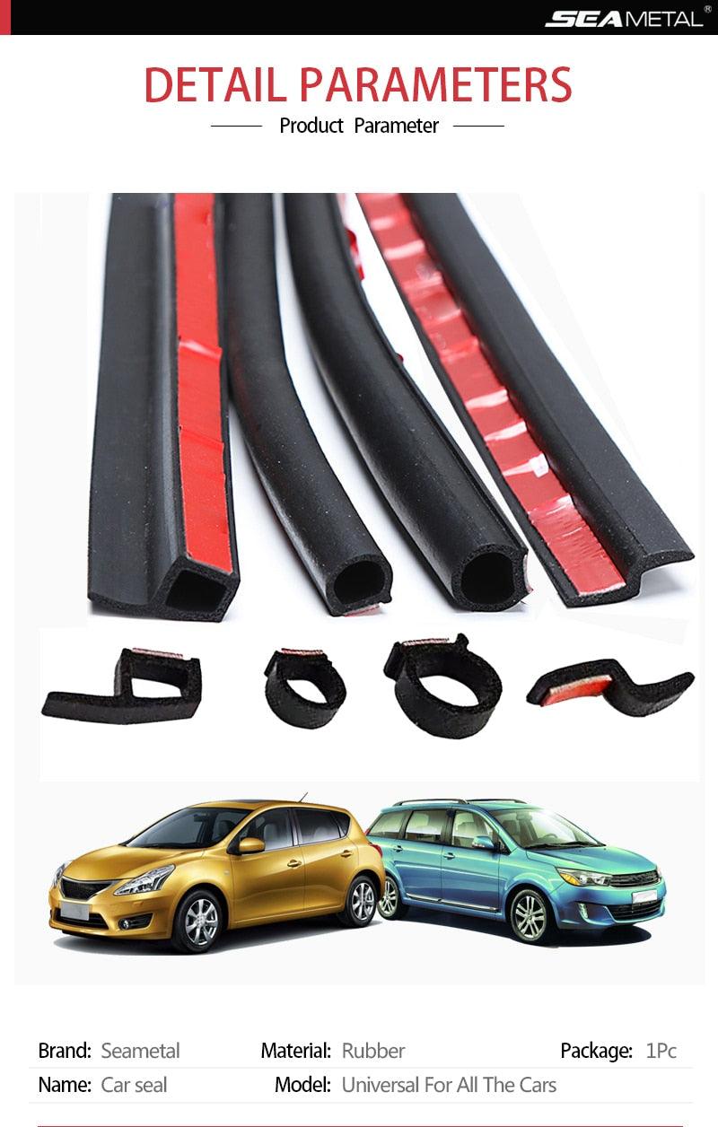 Universal Self Adhesive Auto Rubber Weather Draft Seal Strip Weather-strip for Car Window and Door Car Door Seal Strip Auto Stickers Rubber Noise Insulation Anti-Dust Soundproofing Sealing Strips Interior Accessories Stevvex