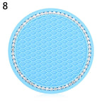 Universal Vehicle Bling Cup Holder Bling Glitter Acrylic Diamond Car Coaster PVC Travel Auto Cup Mats Insert Coaster Anti Slip Crystal Vehicle Bling Car Coasters Pink PVC Travel Auto Cup Holder Insert Coaster Anti Slip Crystal Vehicle Interior Accessories Stevvex
