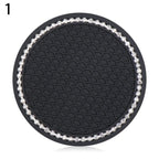 Universal Vehicle Bling Cup Holder Bling Glitter Acrylic Diamond Car Coaster PVC Travel Auto Cup Mats Insert Coaster Anti Slip Crystal Vehicle Bling Car Coasters Pink PVC Travel Auto Cup Holder Insert Coaster Anti Slip Crystal Vehicle Interior Accessories Stevvex