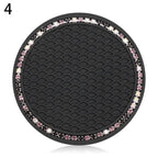 Universal Vehicle Bling Cup Holder Bling Glitter Acrylic Diamond Car Coaster PVC Travel Auto Cup Mats Insert Coaster Anti Slip Crystal Vehicle Bling Car Coasters Pink PVC Travel Auto Cup Holder Insert Coaster Anti Slip Crystal Vehicle Interior Accessories Stevvex