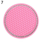 Universal Vehicle Bling Cup Holder Bling Glitter Acrylic Diamond Car Coaster PVC Travel Auto Cup Mats Insert Coaster Anti Slip Crystal Vehicle Bling Car Coasters Pink PVC Travel Auto Cup Holder Insert Coaster Anti Slip Crystal Vehicle Interior Accessories Stevvex
