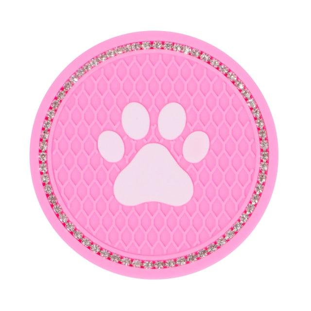 Universal Vehicle Bling Cup Holder Bling Glitter Acrylic Diamond Car Coaster PVC Travel Auto Cup Mats Insert Coaster Anti Slip Crystal Vehicle Bling Car Coasters Pink PVC Travel Auto Cup Holder Insert Coaster Anti Slip Crystal Vehicle Interior Accessories Stevvex