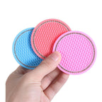 Universal Vehicle Bling Cup Holder Bling Glitter Acrylic Diamond Car Coaster PVC Travel Auto Cup Mats Insert Coaster Anti Slip Crystal Vehicle Bling Car Coasters Pink PVC Travel Auto Cup Holder Insert Coaster Anti Slip Crystal Vehicle Interior Accessories Stevvex