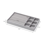 Upgrade Velvet Jewelry Storage Box Necklace Stackable Display Tray Bracelet Earring Organizers Handicrafts Drawer Box Grey Stackable Jewelry Inserts Compartments Velvet Display Storage Box for Necklace
