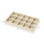 Upgrade Velvet Jewelry Storage Box Necklace Stackable Display Tray Bracelet Earring Organizers Handicrafts Drawer Box Grey Stackable Jewelry Inserts Compartments Velvet Display Storage Box for Necklace