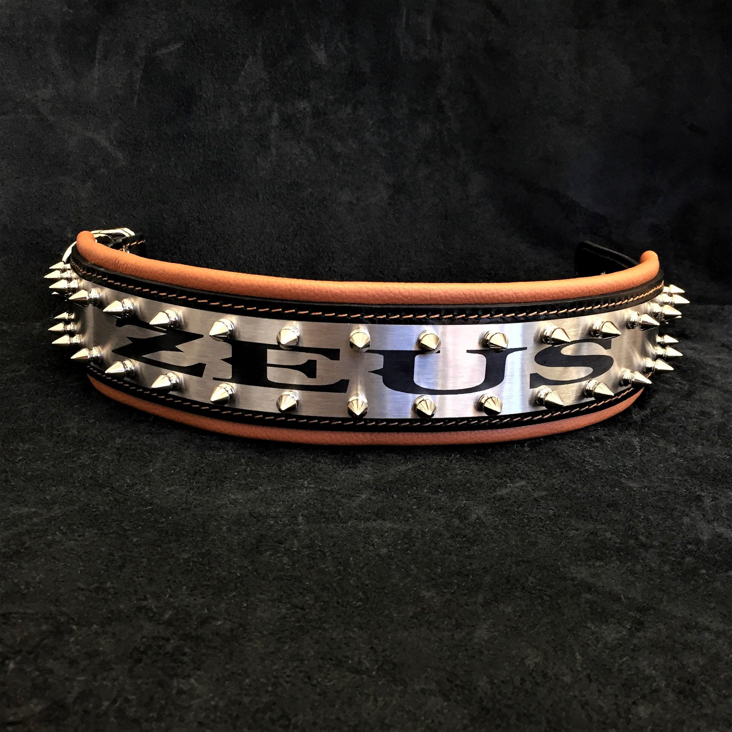The "Metal" collar- personalized! Bestia Dog Gear