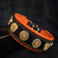 The "Bijou" collar orange Bestia Dog Gear