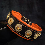 The "Bijou" collar orange Bestia Dog Gear