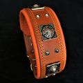 The "Eros" collar 2.5 inch wide Brown Bestia Dog Gear
