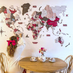3D Wooden World Map Urban Enjoy The Wood