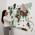 3D LED / LUMINOUS Wooden World Map 3.0 Urban - SJB-DIAMOND ELITES