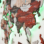 3D LED / LUMINOUS Wooden World Map 3.0 Urban - SJB-DIAMOND ELITES