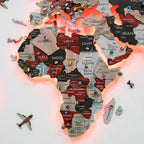 3D LED / LUMINOUS Wooden World Map 3.0 Urban - SJB-DIAMOND ELITES