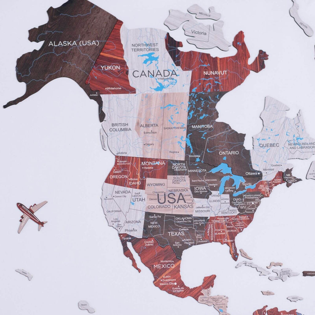 2D Wooden World Map Urban Enjoy The Wood