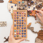 USA Flags Push Pins Enjoy The Wood