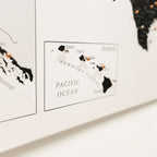 Wooden Canvas USA Map - Onyx