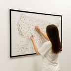 Wooden Canvas USA Map - Beige
