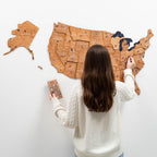 Wooden 3d Map of USA - Oak - SJB-DIAMOND ELITES