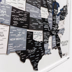 3D Wooden USA Map on Board Nordik