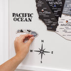 3D Wooden USA Map on Board Nordik