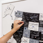 3D Wooden USA Map on Board Nordik