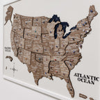 3D Wooden USA Map on Board - Terra - SJB-DIAMOND ELITES