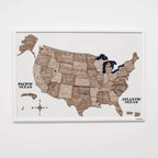 3D Wooden USA Map on Board - Terra - SJB-DIAMOND ELITES