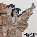 3D Wooden USA Map on Board - Terra - SJB-DIAMOND ELITES