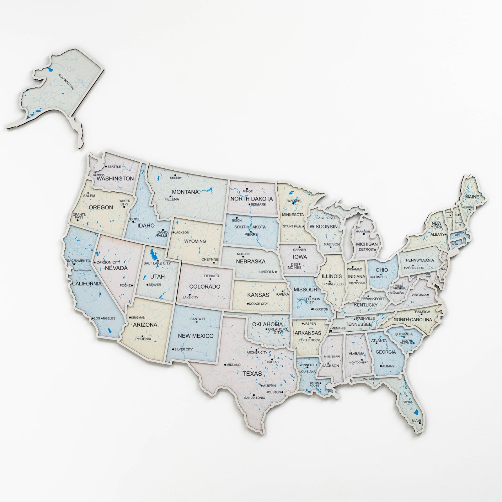USA Photo Map Pastel - SJB-DIAMOND ELITES