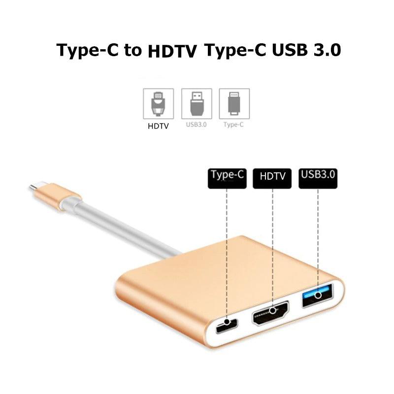 USB C to HDMI 4K VGA Adapter Compatible VGA USB C 3.0 Hub Adapter Charging Power PD Port Compatible For TV Laptop Projector Stevvex