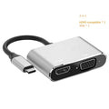 USB C to HDMI 4K VGA Adapter Compatible VGA USB C 3.0 Hub Adapter Charging Power PD Port Compatible For TV Laptop Projector Stevvex