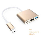 USB C to HDMI 4K VGA Adapter Compatible VGA USB C 3.0 Hub Adapter Charging Power PD Port Compatible For TV Laptop Projector Stevvex