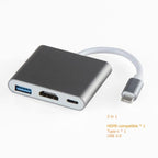 USB C to HDMI 4K VGA Adapter Compatible VGA USB C 3.0 Hub Adapter Charging Power PD Port Compatible For TV Laptop Projector Stevvex